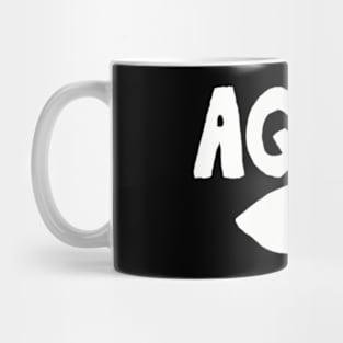 Oshi no Ko Anime Aqua Hoshino Black and White T Shirt Design featured with Simple Fish Graphic Mug